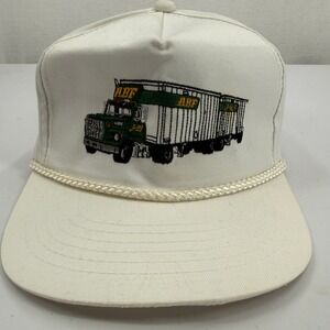 ABF Freight System Trucker Hat Mens White Vintage Snapback Rope Brim Youngan